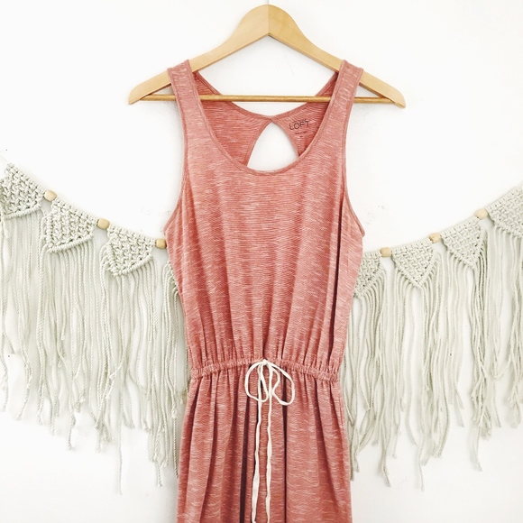 LOFT Dresses & Skirts - Loft Heather Keyhole Cutout Sweatshirt Tank Dress